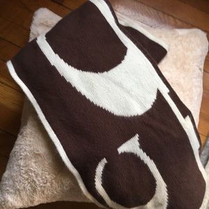 Wool, cashmere, angora , rayon Coach scarf.